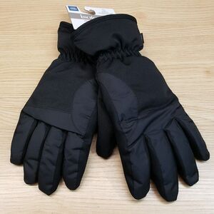 ISOTONER Gloves Mens Medium Black 100% Waterproof Insulated Thick Glove Winter